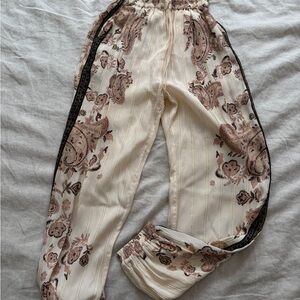 HEMANT & NANDITA Cream and Brown Boho Joggers